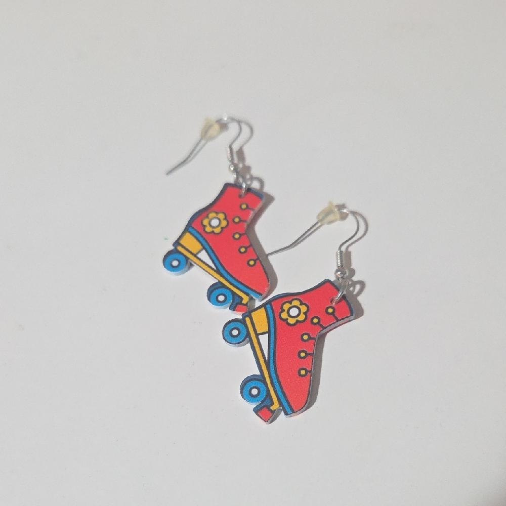 Red Roller Skate Earrings - Groovy!